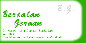 bertalan german business card